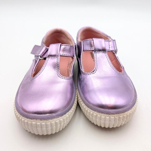 Tucker + Tate Tabitha Mary Jane Flat Girls Metallic Purple Size US10M EU27 - Picture 2 of 11